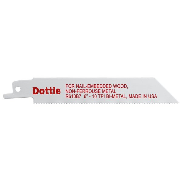 L.H. Dottie 6" L x Nail-Embedded Wood & Non-Ferrous Metal Cutting Reciprocating Saw Blade R610B7